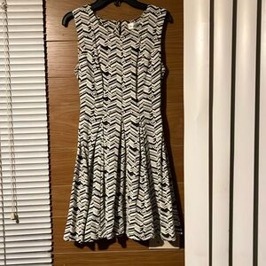 Black and White ruffle dress